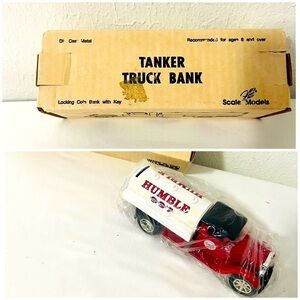 Ertl Humble Oil Exxon Gas Kenworth Tanker Die Cast Coin Bank Vintage